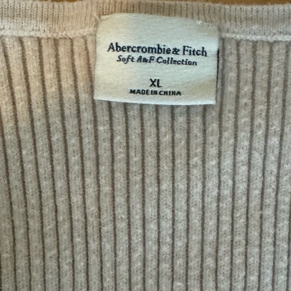Abercrombie & Fitch cream long sleeve bodysuit XL - Picture 3 of 6